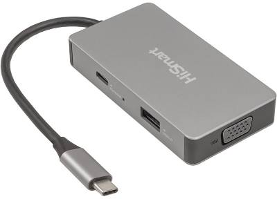 Разветвитель HiSmart USB-C to 2xHDMI + VGA + USB 2.0 + USB-C PD60W CA913879