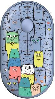 Мышка 2E MF300 PETSCATS Silent Wireless/Bluetooth Blue 2E-MF300WPETSBL