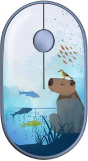 Мышка 2E MF300 CAPYBARASWIM Silent Wireless/Bluetooth Blue 2E-MF300WCAPIBARABL