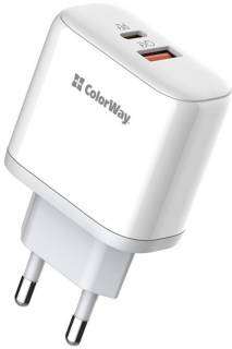 Зарядка ColorWay Power Delivery Port PPS USB (Type-C PD+ USB QC3.0) CW-CHS042PD-WT