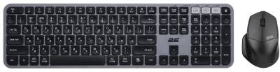 Комплект 2E MK440 Wireless/Bluetooth UA Black/Grey 2E-MK440WBGR_UA