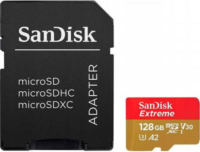 Флеш-карта SanDisk 128GB microSD class 10 UHS-I Extreme For Action Ca SDSQXAA-128G-GN6AA