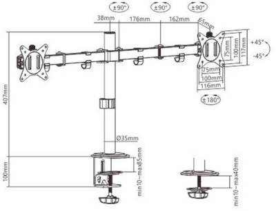 Кронштейн Gembird MA-D2-01