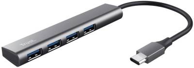Разветвитель Trust Halyx Type-C to 4-Port USB-A 3.2 Grey 24948_TRUST