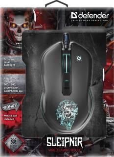 Мышка Defender Sleipnir GM-927 USB Black+ Килимок 52927
