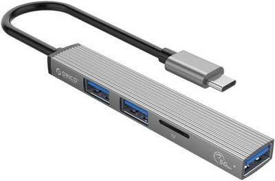Разветвитель ORICO Type-C to USB3.0, 2xUSB2.0, TF (AH-12F-GY-BP) CA913541