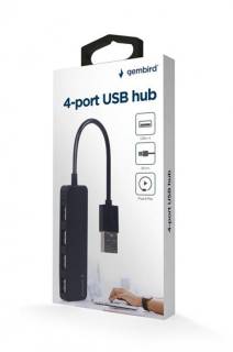 Разветвитель Gembird USB 2.0 4 ports black UHB-U2P4-06