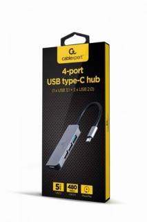 Разветвитель CABLEXPERT USB-С to 1 х USB 3.1 Gen1 (5 Gbps), 3 х USB 2.0 UHB-CM-U3P1U2P3-01