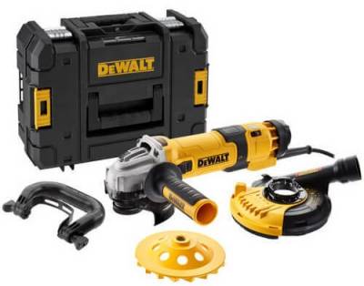 Болгарка DeWALT 1500 Вт, 2800-10000 об/хв, d125 мм, кейс DWE4257KT