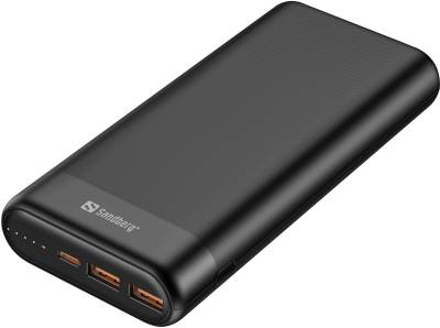 Павербанк Sandberg 20000mAh, PD/65W, QC/3.0, Always-ON-Mode, +cable 1 420-62