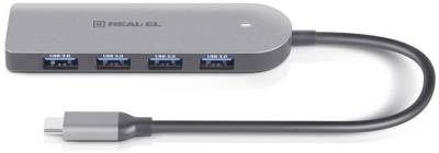 Разветвитель REAL-EL CQ-415, space grey EL123110001
