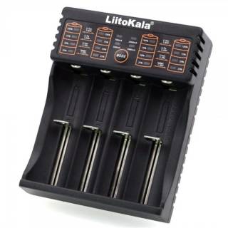 Зарядка LiitoKala 4 Slots, LCD дисплей, Li-ion/Ni-MH/Ni-Cd/AA/ААA/AA lii-402
