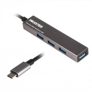 Разветвитель Maxxter USB 3.0 Type-C 4 ports grey HU3С-4P-02
