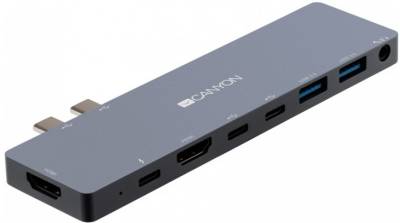 Разветвитель Canyon Docking Station with 8 ports, 1*Type C PD100W+2*Ty CNS-TDS08DG