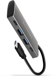 Разветвитель AXAGON USB-C to 2xUSB-A + 2xUSB-C 10Gbps 0.13m gray HMC-4G2