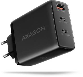 Зарядка AXAGON 1xUSB + 2xUSB-C 100W QC4+ PD3.0 PPS black ACU-DPQ100