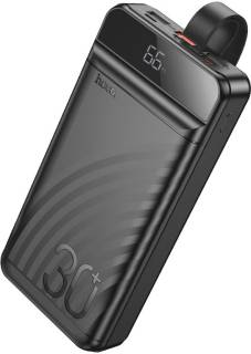 Павербанк HOCO 30000mAh Element PD/20W, QC/22.5W, LED Lamp, Black J123B / 714735