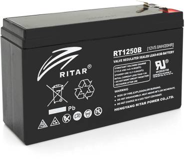 Аккумулятор Ritar AGM RT1250, 12V-5Ah RT1250BL
