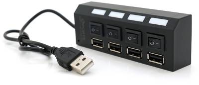 Разветвитель VOLTRONIC USB 2.0 to 4xUSB with switches black YT-HWS4HS-B