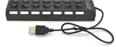 Разветвитель VOLTRONIC USB 2.0 to 7xUSB with switches black YT-H7SHS-B