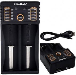 Зарядка LiitoKala 2 Slots, Li-ion/Ni-MH/Ni-Cd/AA/ААA/AAAA/С lii-202