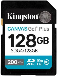 Флеш-карта Kingston 128GB SDXC сlass 10 UHS-I U3 V30 Canvas Go Plus G4 SDG4/128GB