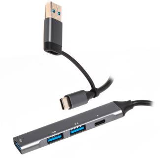 Разветвитель Maxxter USB-C + USB-A to 1xUSB 3.0 + 2xUSB 2.0 + 1xUSB-C HU3C-4P1CN-01