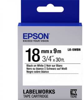 Картридж Epson Tape - LK5WBN Std Blk/Wht 18/9 C53S655006