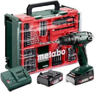 Шуруповерт Metabo BS 18 Set, 18V. 2х2Ah, 2448Нм, 0-4500-1600об/хв, 1 602207710