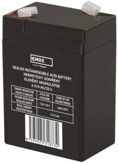 Аккумулятор EMOS B9641 AGM 6V 4Ah fast 4,7mm