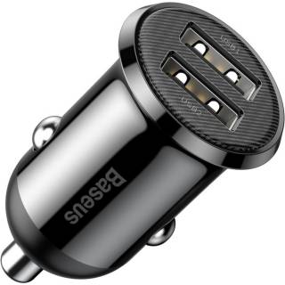 Зарядка Baseus Grain Pro Car Charger (Dual USB 4.8A ) USB Black CCALLP-01