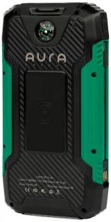 Павербанк Aura NRG-30SE ARM SOLAR 30000mAh Wireless charging Gree PBANRG30SEG