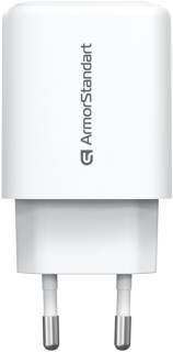 Зарядка Armorstandart 1xUSB-C + 1xUSB 25W GaN white ARM89532