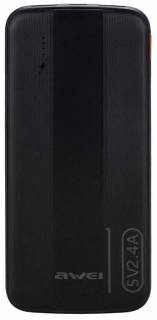 Павербанк Awei 10000mAh P20K, 12W, Black 6954284009744