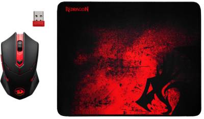Мышка Defender M601WL-BA Wireless + mouse pad Black/Red 78227