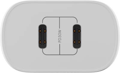 Зарядка Globex 2xUSB-C 30W FastPower white 30WCC