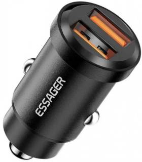 Зарядка ESSAGER 2xUSB 30W black ECC2A-TL01