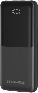 Павербанк ColorWay 10 000 mAh PD/22.5W, QC/3.0, LCD, Black CW-PB100LPB3BK-PDD