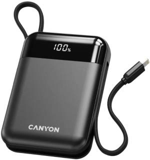 Павербанк Canyon 10000mAh OnPower 104 PD/20W, QC/22.5W built-in cab CNS-CPB104B