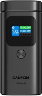 Павербанк Canyon 15000mAh OnPower 150 Qi2 magnetic Grey CNS-CPB150DG