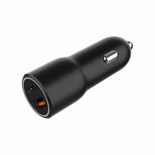 Зарядка Gembird 1xUSB-C PD20W + 1xUSB QC3.0 car adapter black TA-UC-AC2PDQC38-CAR-01