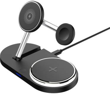 Зарядка Armorstandart Wireless Charging H102 3 in 1 Magnetic Black ARM78103