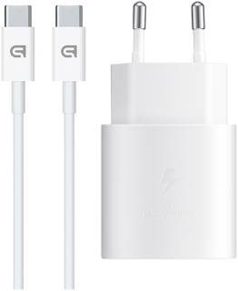 Зарядка Armorstandart AR-TA800W USB-C 25W White + cable USB-C to USB-C ARM63804