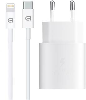 Зарядка Armorstandart AR-TA800W USB-C 25W White + cable USB-C to Lightni ARM77719