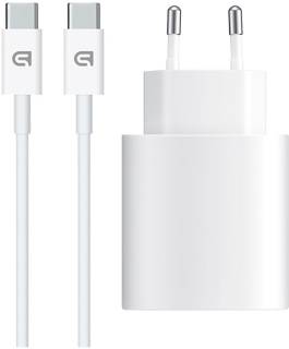 Зарядка Armorstandart AMHJ83 20W USB-C White + cable USB-C to USB-C ARM77725