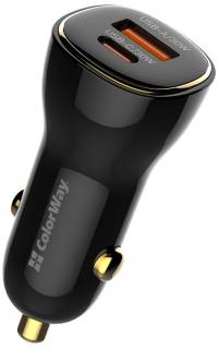 Зарядка ColorWay PowerDelivery PPS USB (USB-A + USB-C) (60W) Black CW-CHA046PD-BK