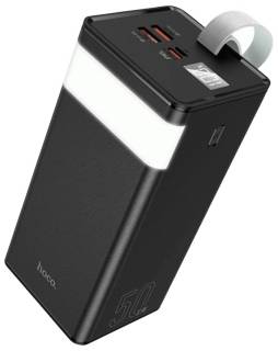 Павербанк HOCO 50000mAh Powermaster PD/20W, QC/22.5W, Lamp, Black J86A / 714738