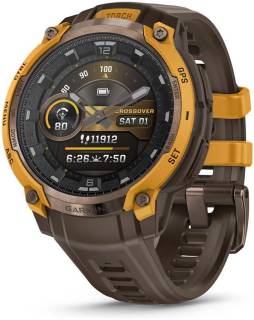 Часы Garmin Instinct Crossover AMOLED, BronzeSunburst/Cocoa, G 010-03398-01