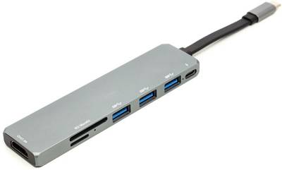 Разветвитель PowerPlant USB 3.1 Type-C to USB Hub, HDMI, Card Reader (SD, CA912094