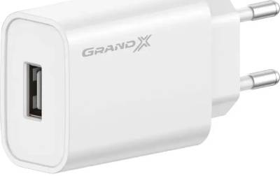 Зарядка Grand-X Quick Charge QС3.0, + cable USB -> Type C 1m white CH-550WT